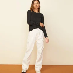 MONROW Asymmetric Long Sleeve Top BLACK Best