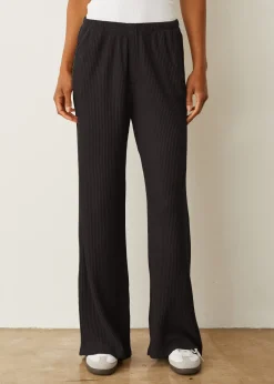 MONROW Baby Thermal Wide Leg Pant BLACK Flash Sale