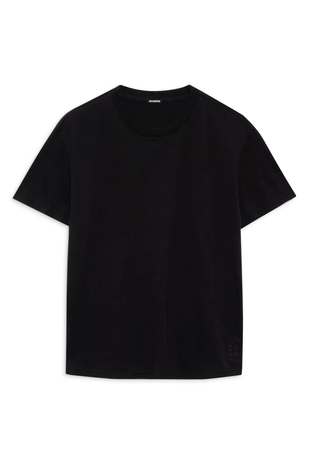 MONROW Basic Crew Neck Tee BLACK Store