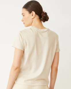 MONROW Basic Crew Neck Tee NATURAL Fashion