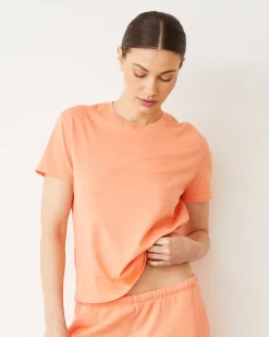 MONROW Basic Crew Neck Tee SORBET New