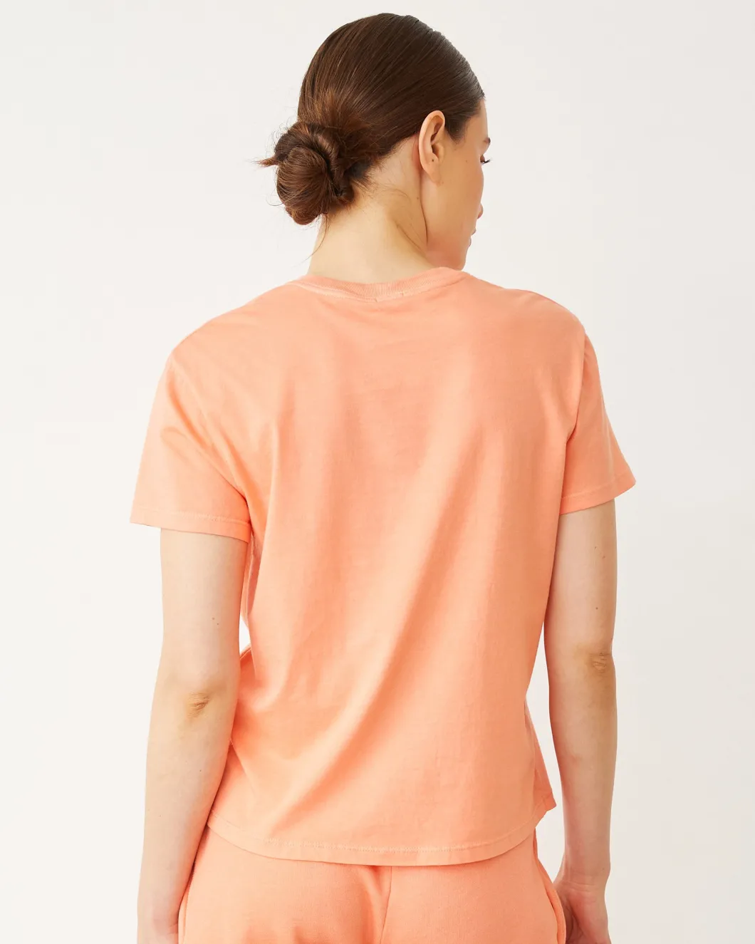 MONROW Basic Crew Neck Tee SORBET New