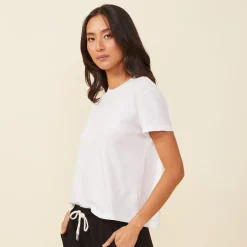 MONROW Basic Crew Neck Tee WHITE Store
