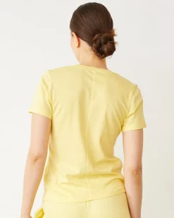 MONROW Basic V Neck LEMON Fashion