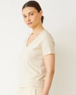 MONROW Basic V Neck NATURAL Best