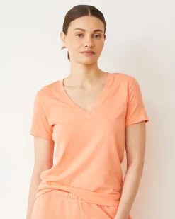 MONROW Basic V Neck SORBET Online