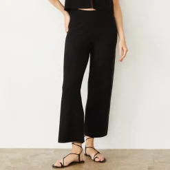MONROW Boucle Knit Crop Pant BLACK Best