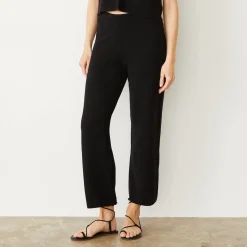 MONROW Boucle Knit Crop Pant BLACK Best