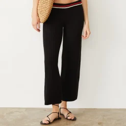 MONROW Boucle Knit Crop Pant BLACK Best