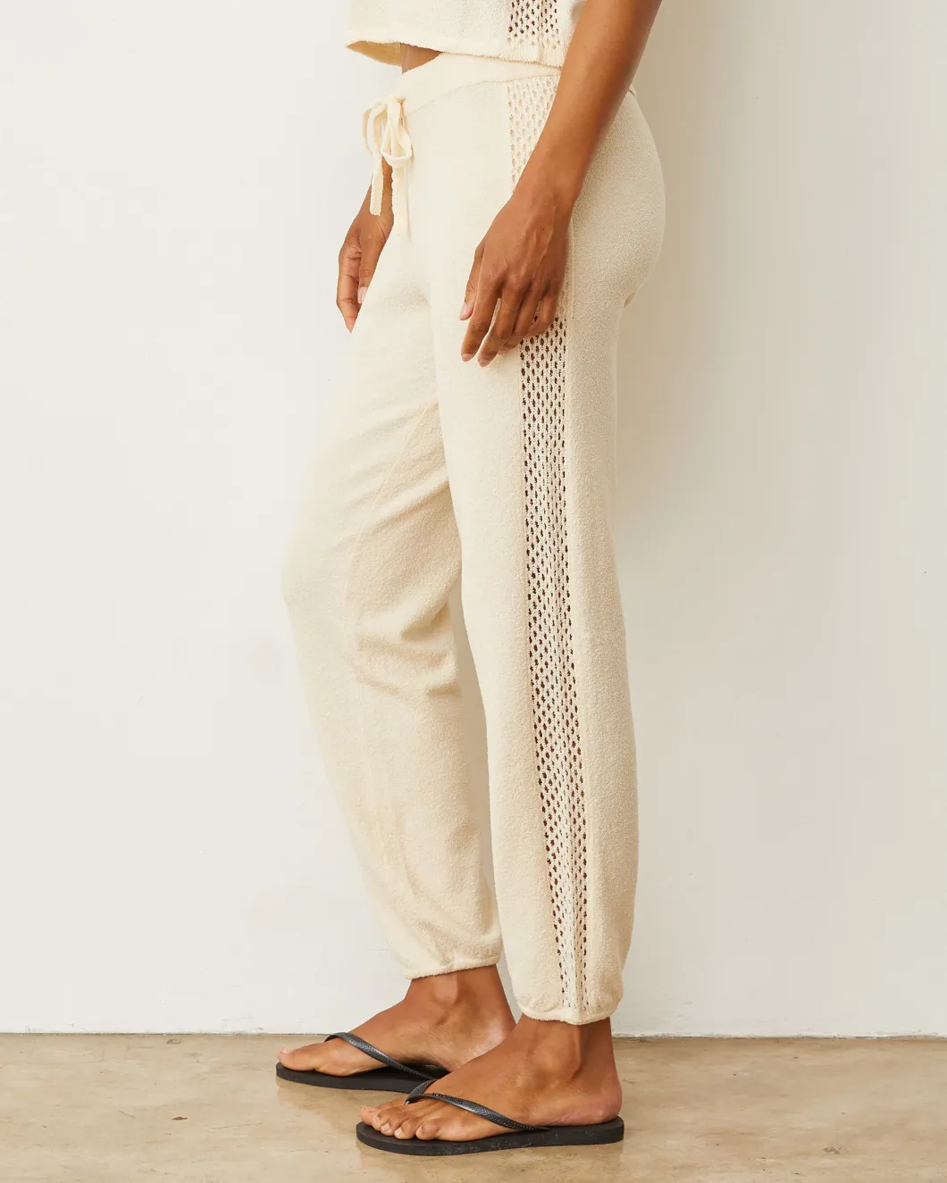 MONROW Boucle Knit Vintage Sweat CREAM Sale