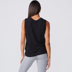 MONROW Boyfriend Muscle Tank BLACK Outlet