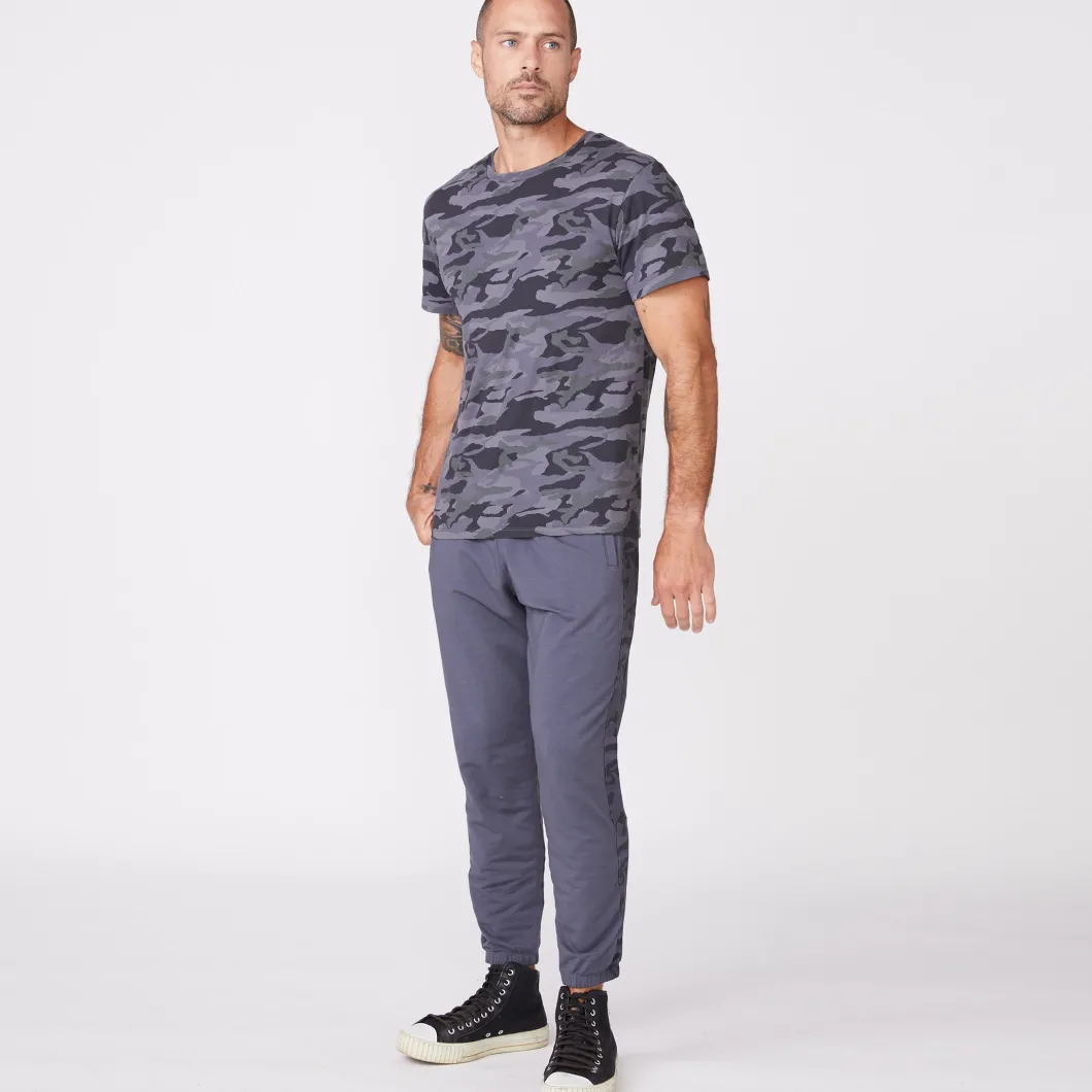 MONROW Camo Stripe Lounge Sweats VINTAGEBLACK Discount