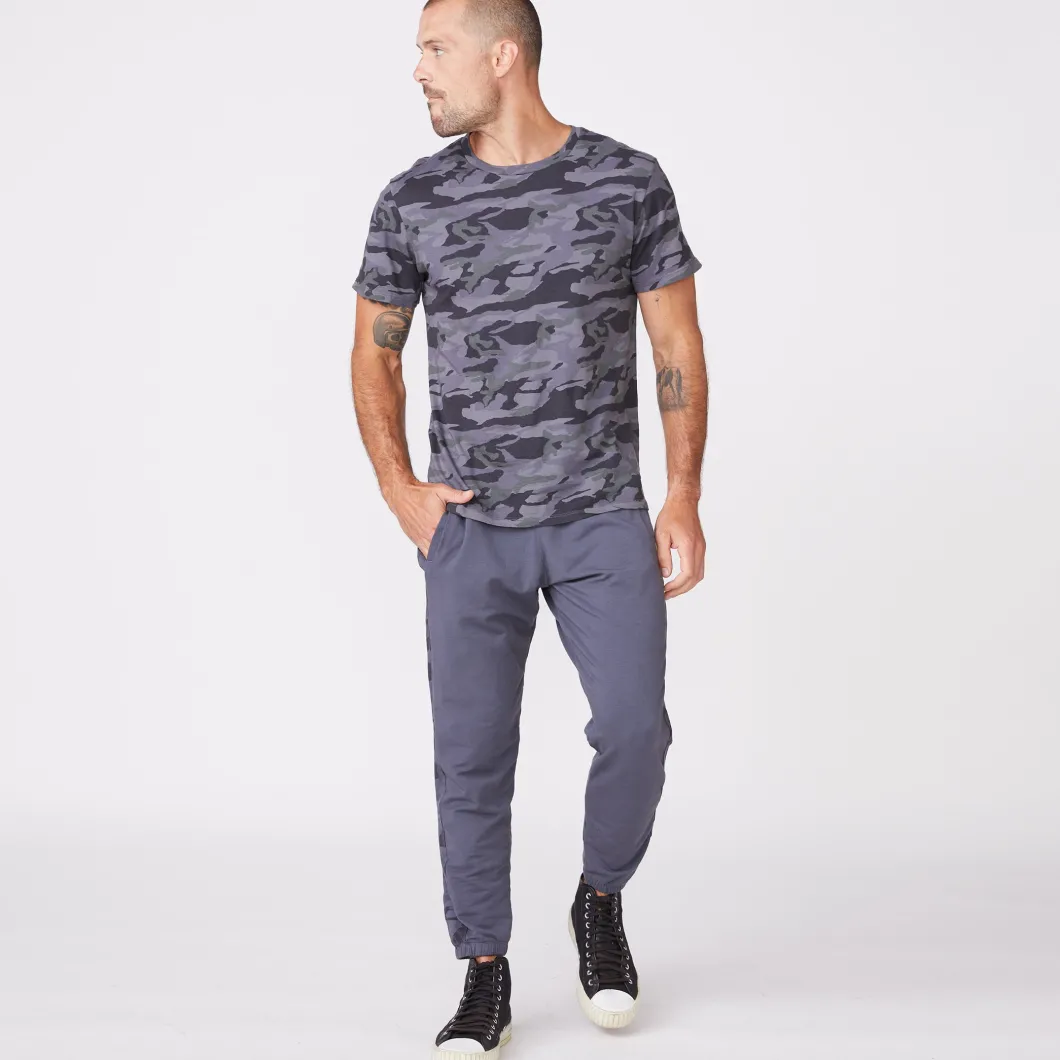 MONROW Camo Stripe Lounge Sweats VINTAGEBLACK Discount