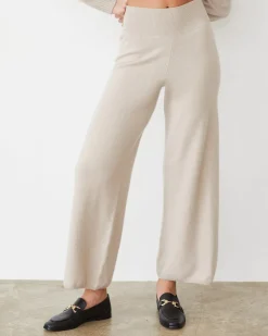 MONROW Cashmere Crop Pant CHALK Cheap