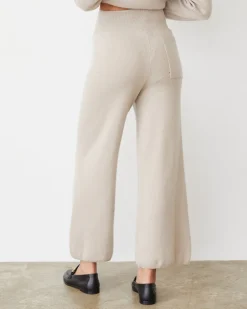 MONROW Cashmere Crop Pant CHALK Cheap
