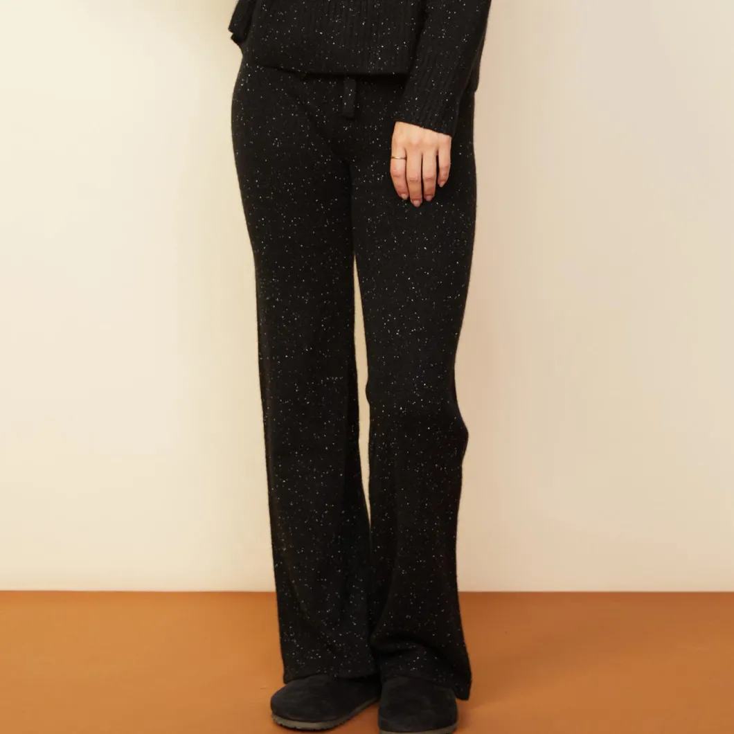 MONROW Cashmere Neps Lounge Sweats BLACK Sale