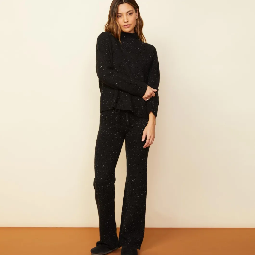 MONROW Cashmere Neps Lounge Sweats BLACK Sale
