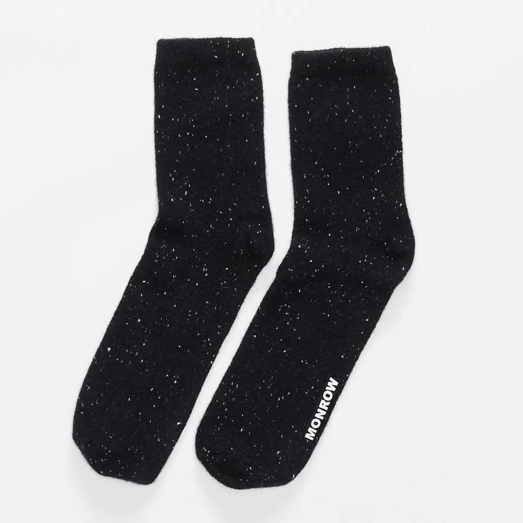 MONROW Cashmere Neps Socks BLACK Hot