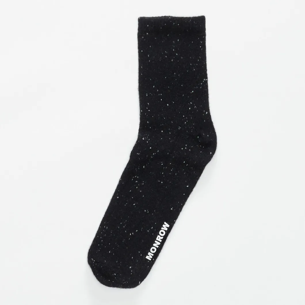 MONROW Cashmere Neps Socks BLACK Hot