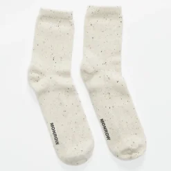 MONROW Cashmere Neps Socks CREAM Sale