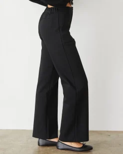 MONROW Cotton Knit Patch Pocket Pant BLACK Sale