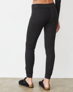 MONROW Cozy Heather Thermal Cuff Sweat BLACK Best