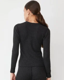 MONROW Cozy Heather Thermal Long Sleeve BLACK Online