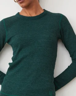 MONROW Cozy Heather Thermal Long Sleeve FOREST Sale