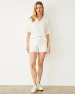 MONROW Crochet Knit Short IVORY Hot
