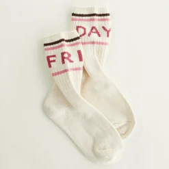 MONROW Days Of The Week Organic Cotton Sock Set IVORY Best Sale