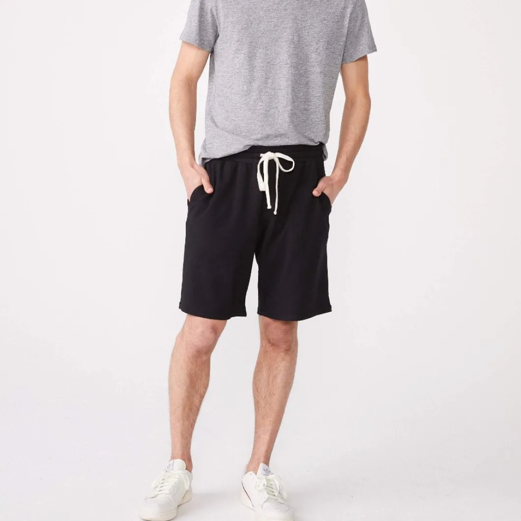MONROW Elastic Waist Shorts BLACK Online