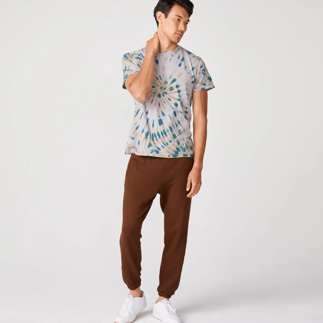 MONROW Kaleidoscope Tie Dye Relaxed Crew VINTAGEBLACK Best