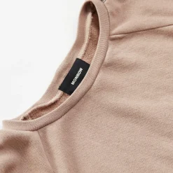 MONROW Kids Chevron Trim Raglan Sweatshirt TAUPE New