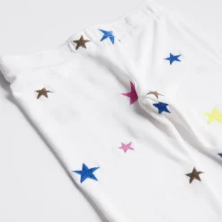 MONROW Kids Embroidered Color Stars Elastic Waist Sweats NATURAL Best