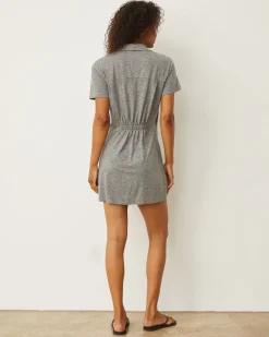 MONROW Knit Wrap Dress GRANITE Sale