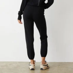 MONROW Lightknit Contrast Stitch Vintage Sweat BLACK Store