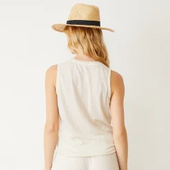 MONROW Linen Jersey Relaxed Tank PEARL Shop