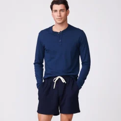 MONROW Long Sleeve Henley INCA Hot