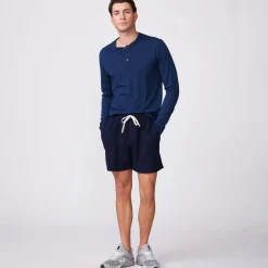 MONROW Long Sleeve Henley INCA Hot