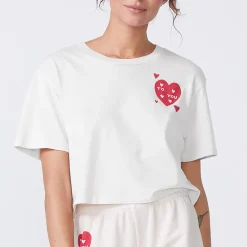 MONROW Love Letter 50's Tee WHITE Best Sale