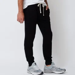 MONROW Men's Supersoft Fleece Jogger - Color BLACK Fashion