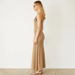 MONROW Mesh Maxi Dress CROISSANT Outlet