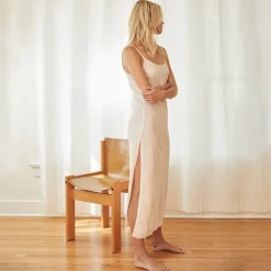 MONROW Mesh Slit Dress BONE Sale