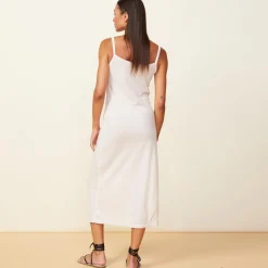 MONROW Mesh Slit Dress BONE Sale