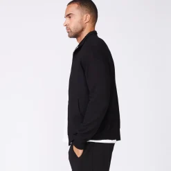 MONROW Mock Neck Zip Up BLACK Hot