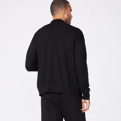MONROW Mock Neck Zip Up BLACK Hot