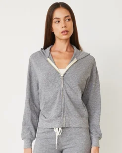 MONROW Original Fleece Zip Up Hoody GRANITE Shop