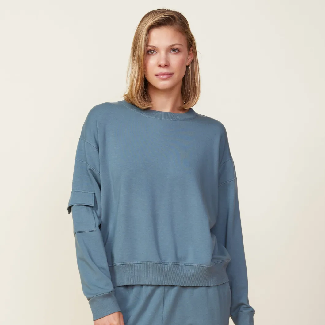 MONROW Patch Pocket Sweatshirt GREENGREY Hot