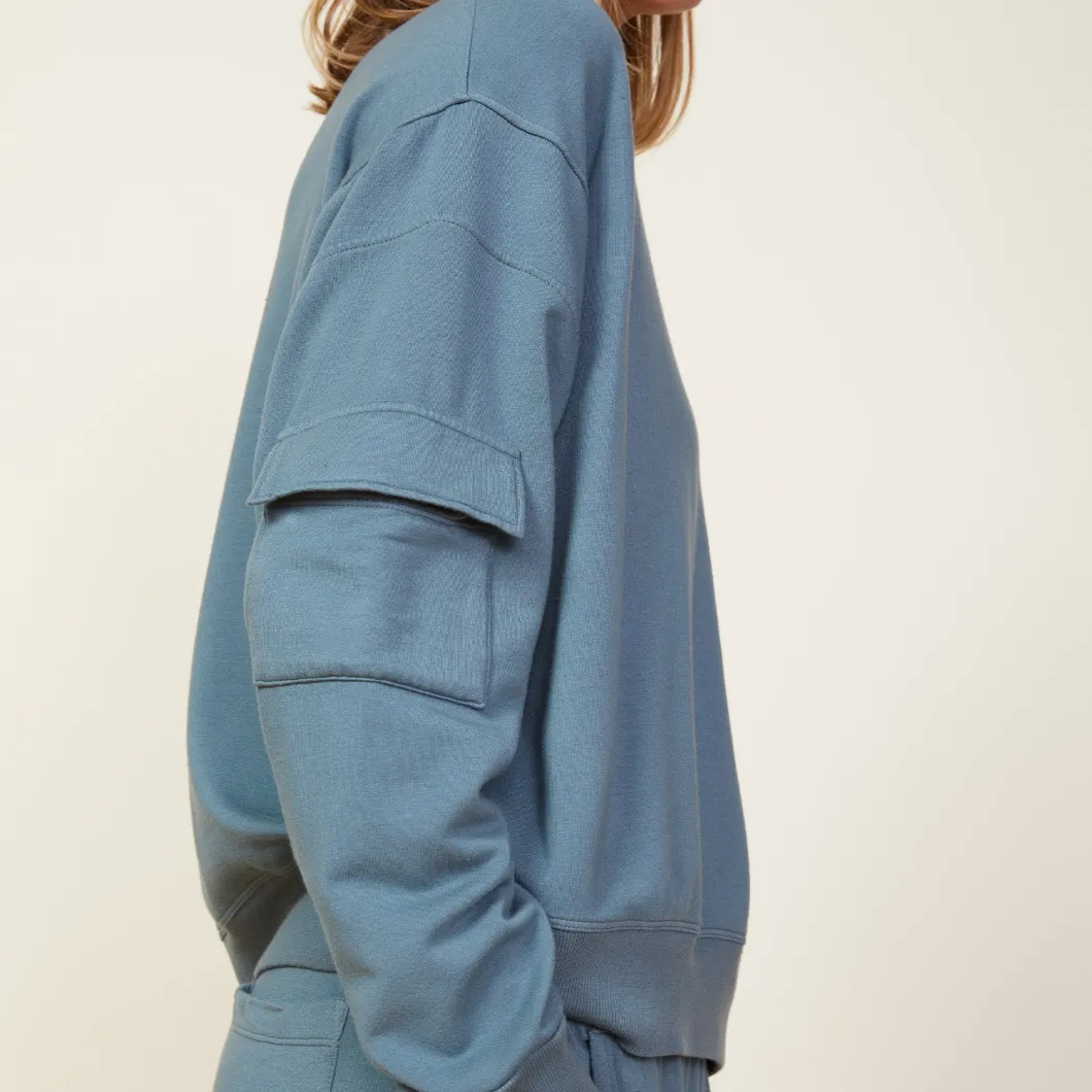 MONROW Patch Pocket Sweatshirt GREENGREY Hot