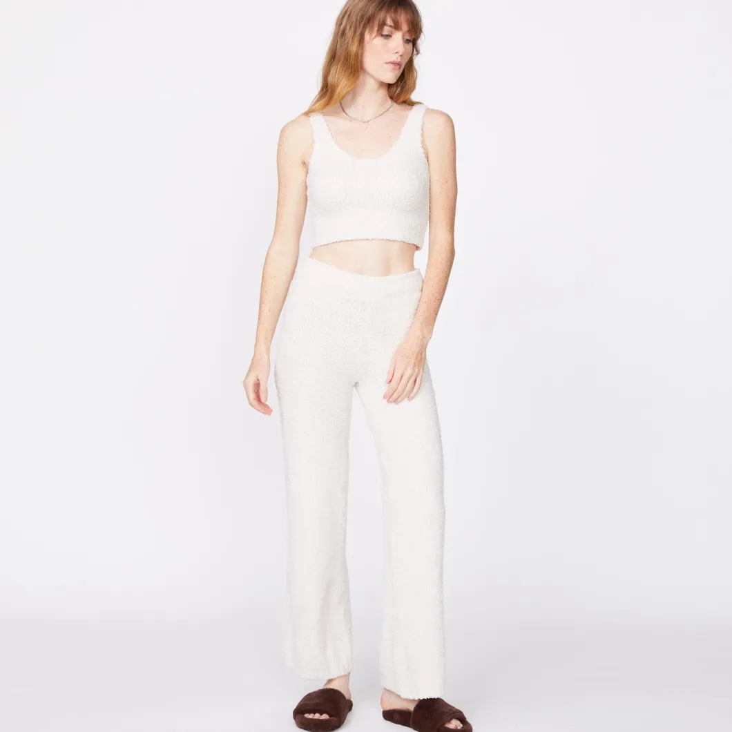 MONROW Plush Sweater Pants - Color CHALK Sale
